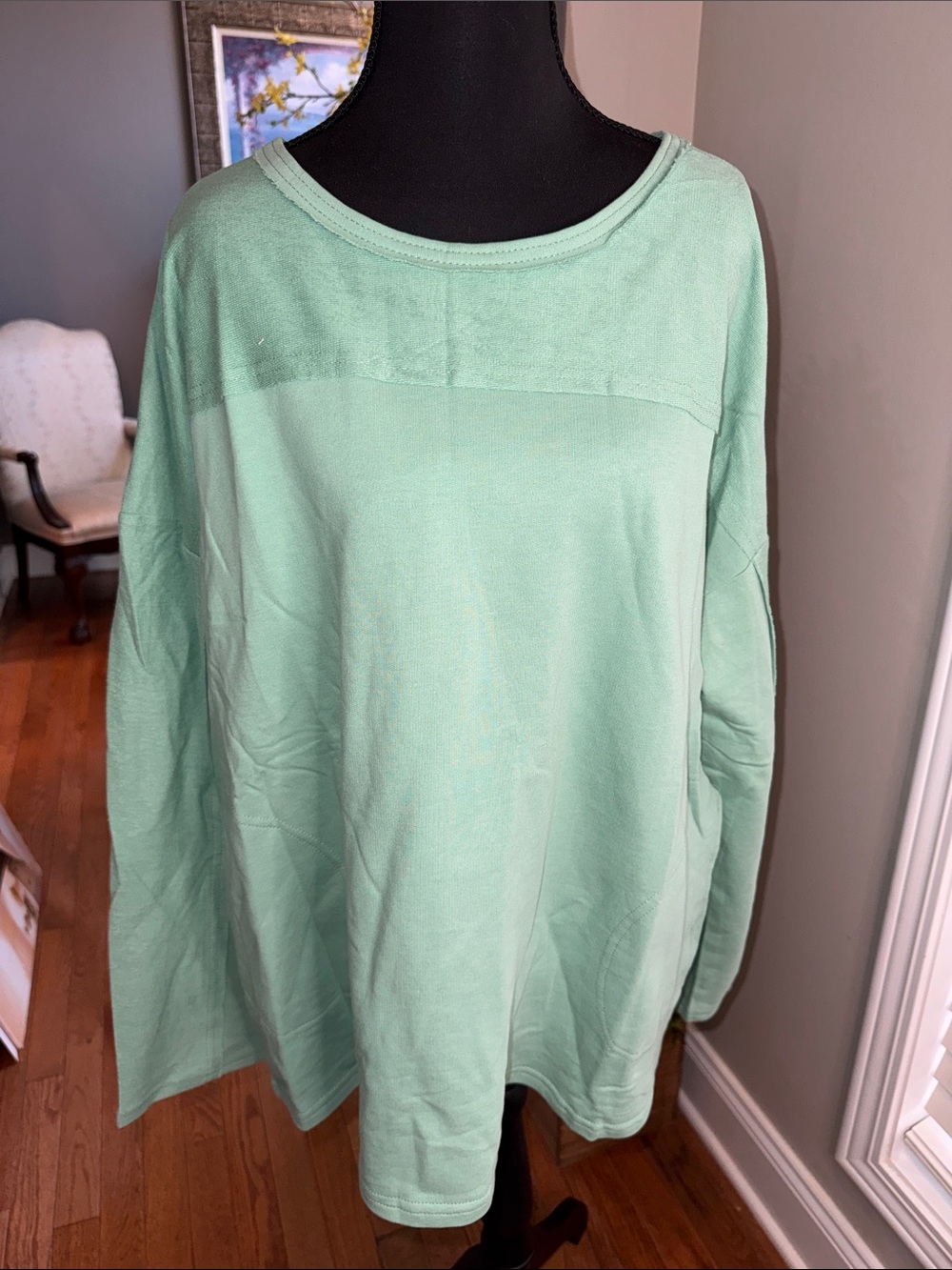 HEYSON - Women's Relaxed Green Long Sleeve Pullover NWT - Size - Large
